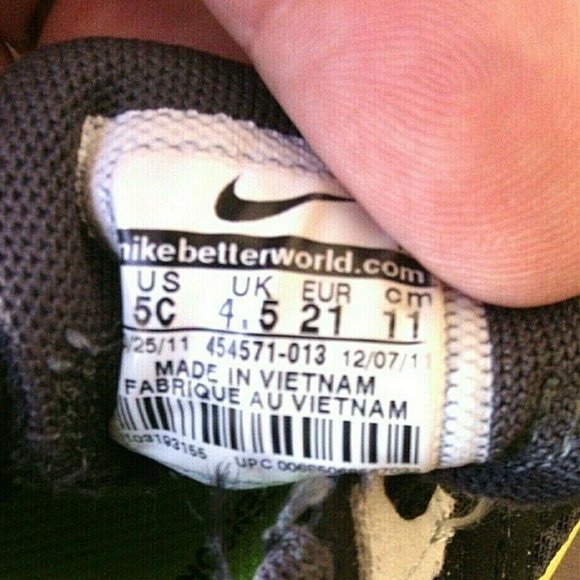 Nike VM Sneakers Lunarglide Kids Size 5c Toddlers Shoes 3 Sensory Motion Black - Picture 6 of 16